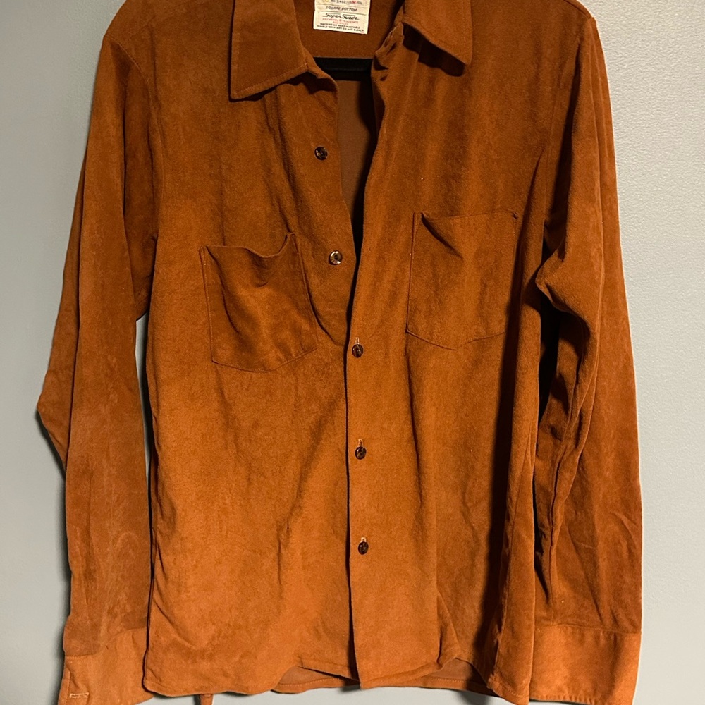 Men's Brown Casual Button Down Shirt